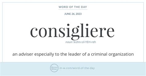 consigliere in tagalog meaning